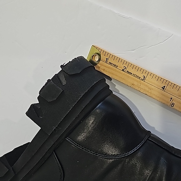 Dream Paris Black Lace Up Chunky Track Sole Knee High Black Boots Size 6 - Picture 15 of 16